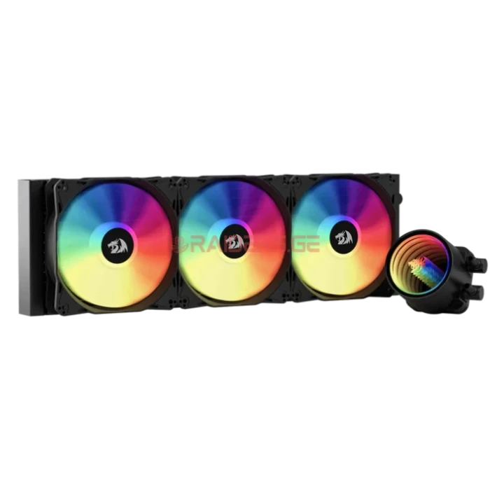 წყლის გაგრილება Redragon HL360 ARGB Black All-in-one AIO Liquid CPU Cooler 3300 RPM High-Efficiency Radiator, 20 dBA Quiet, Groovy Infinity Mirror Effect