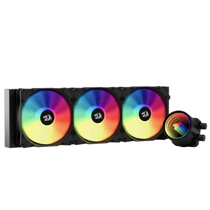 წყლის გაგრილება Redragon HL360 ARGB Black All-in-one AIO Liquid CPU Cooler 3300 RPM High-Efficiency Radiator, 20 dBA Quiet, Groovy Infinity Mirror Effect