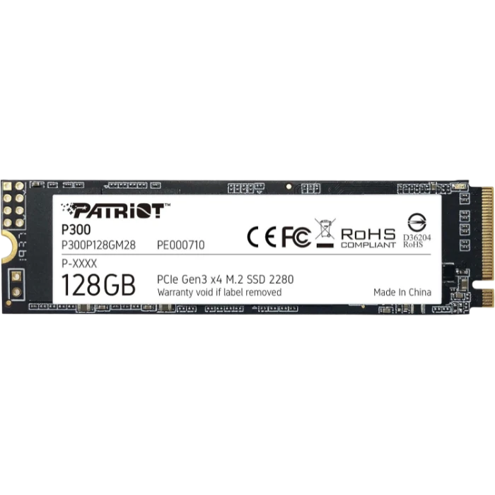 SSD დისკი Patriot P300 M.2 PCIe Gen 3 x4 128GB Low-Power Consumption SSD
